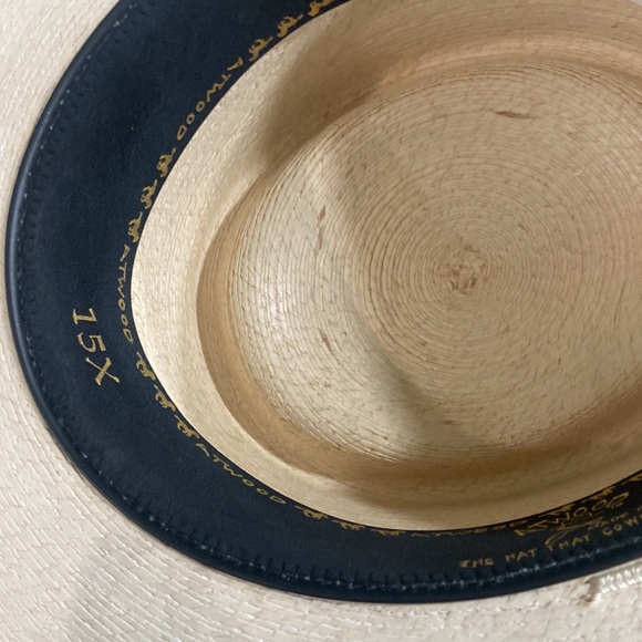 Western boho straw hat, size 71/8 - Picture 4 of 6